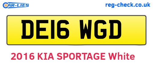 DE16WGD are the vehicle registration plates.