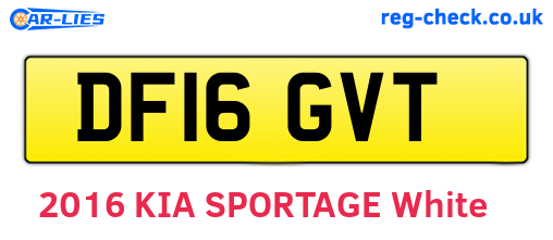 DF16GVT are the vehicle registration plates.