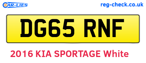DG65RNF are the vehicle registration plates.