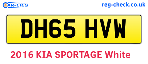 DH65HVW are the vehicle registration plates.