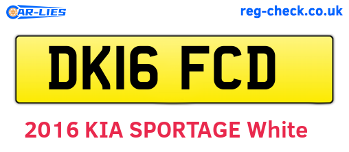 DK16FCD are the vehicle registration plates.
