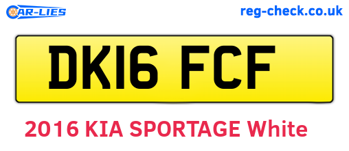DK16FCF are the vehicle registration plates.