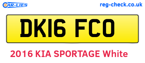 DK16FCO are the vehicle registration plates.