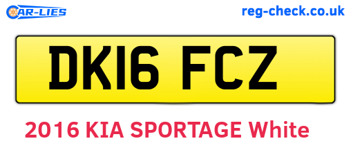 DK16FCZ are the vehicle registration plates.