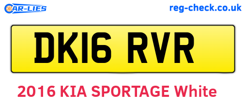DK16RVR are the vehicle registration plates.