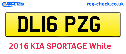 DL16PZG are the vehicle registration plates.