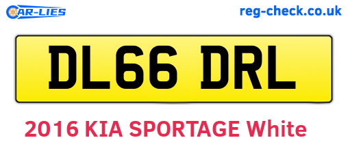 DL66DRL are the vehicle registration plates.