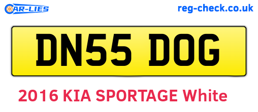 DN55DOG are the vehicle registration plates.