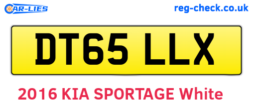 DT65LLX are the vehicle registration plates.