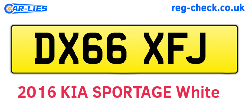 DX66XFJ are the vehicle registration plates.
