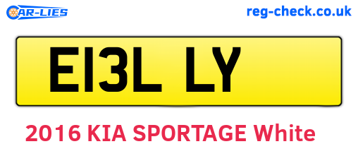 E13LLY are the vehicle registration plates.