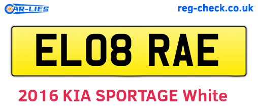 EL08RAE are the vehicle registration plates.