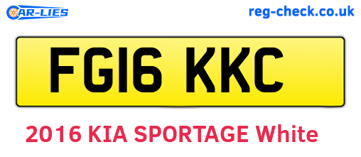 FG16KKC are the vehicle registration plates.