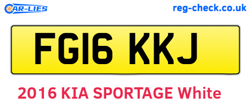 FG16KKJ are the vehicle registration plates.