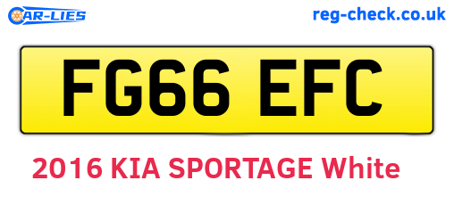 FG66EFC are the vehicle registration plates.