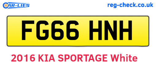 FG66HNH are the vehicle registration plates.