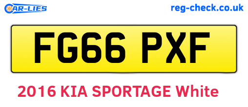 FG66PXF are the vehicle registration plates.