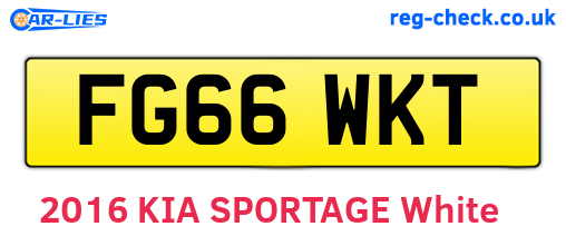 FG66WKT are the vehicle registration plates.