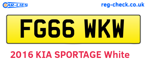FG66WKW are the vehicle registration plates.