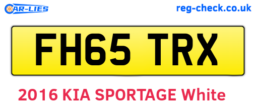FH65TRX are the vehicle registration plates.