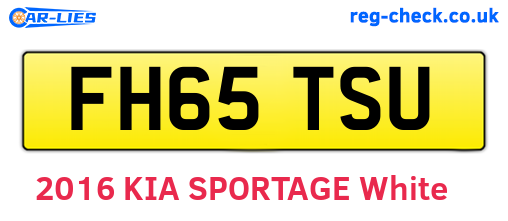 FH65TSU are the vehicle registration plates.