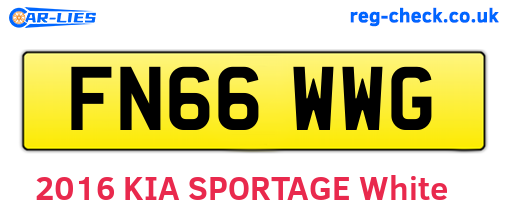 FN66WWG are the vehicle registration plates.