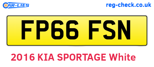 FP66FSN are the vehicle registration plates.