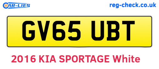 GV65UBT are the vehicle registration plates.