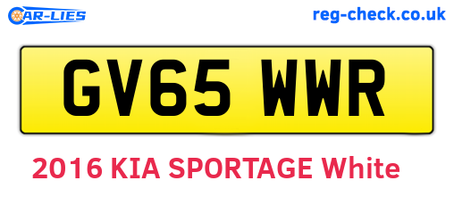 GV65WWR are the vehicle registration plates.