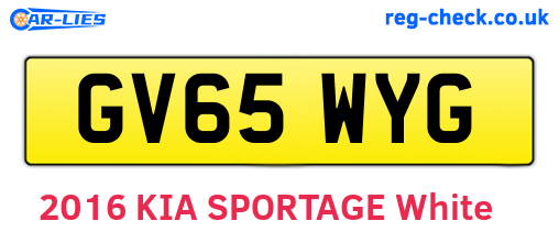 GV65WYG are the vehicle registration plates.