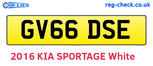 GV66DSE are the vehicle registration plates.
