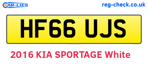 HF66UJS are the vehicle registration plates.