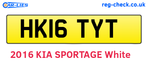 HK16TYT are the vehicle registration plates.