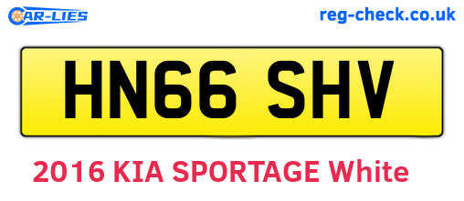 HN66SHV are the vehicle registration plates.