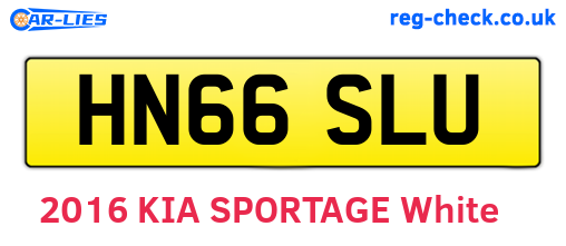 HN66SLU are the vehicle registration plates.