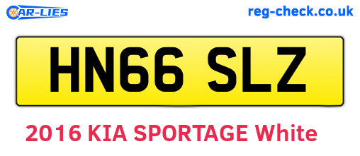 HN66SLZ are the vehicle registration plates.