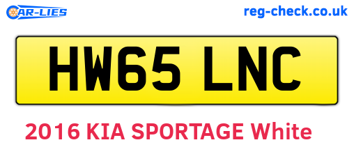 HW65LNC are the vehicle registration plates.