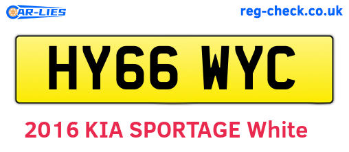 HY66WYC are the vehicle registration plates.