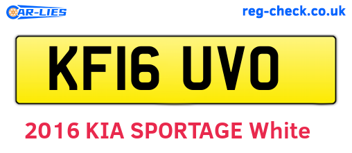 KF16UVO are the vehicle registration plates.