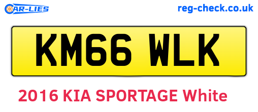 KM66WLK are the vehicle registration plates.