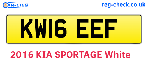 KW16EEF are the vehicle registration plates.