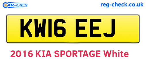 KW16EEJ are the vehicle registration plates.