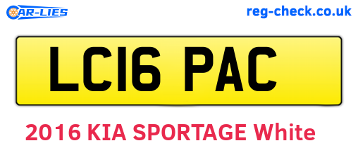 LC16PAC are the vehicle registration plates.