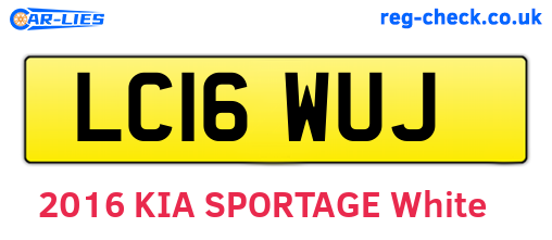 LC16WUJ are the vehicle registration plates.