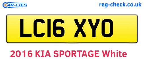 LC16XYO are the vehicle registration plates.