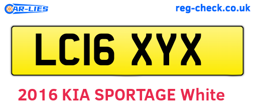 LC16XYX are the vehicle registration plates.
