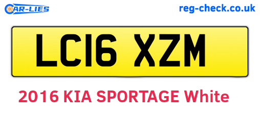 LC16XZM are the vehicle registration plates.