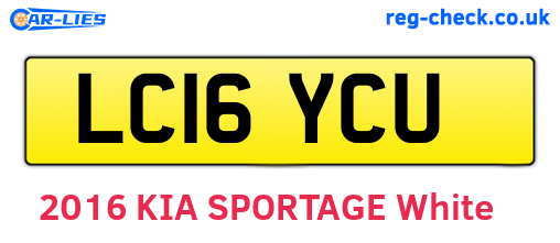 LC16YCU are the vehicle registration plates.