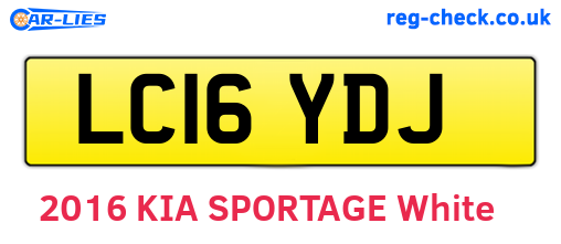 LC16YDJ are the vehicle registration plates.