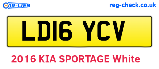 LD16YCV are the vehicle registration plates.